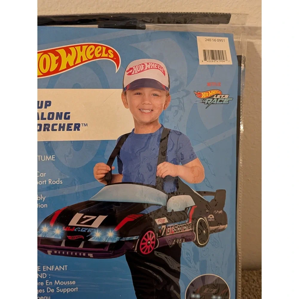 Hot Wheels Light Up Ride Along GT Scorcher Child Costume One Size to 6 yr. NEW‎